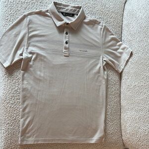 Travis Mathew Cream Golf Polo Shirt Short Sleeve